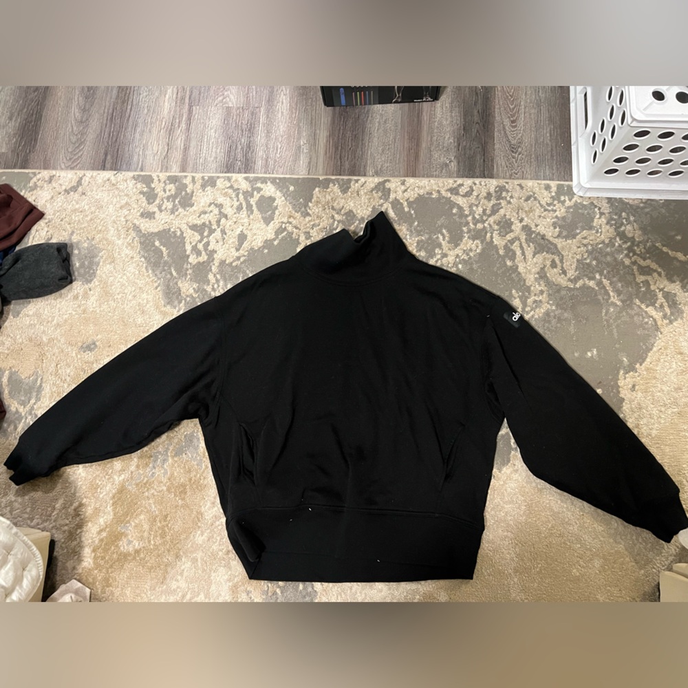 ALO Yoga Black Logo Sweatshirt overssized